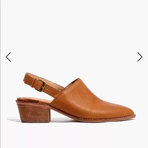 Madewell - The Jess Slingback Mule Size 9.5 - English Saddle - New in Box!